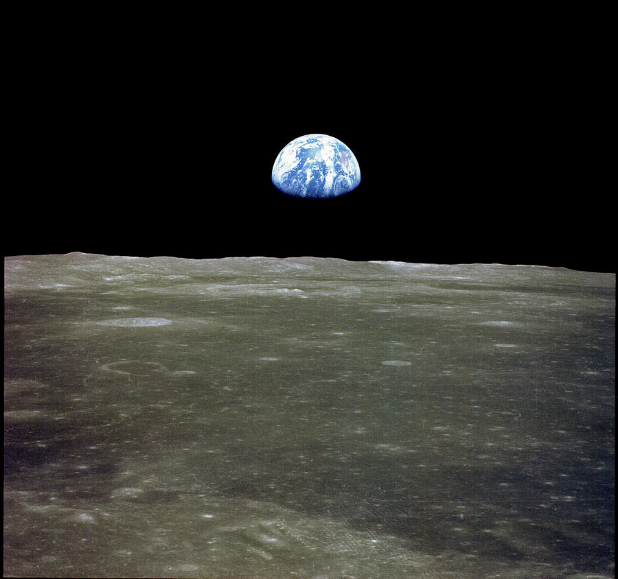 Apollo 11, Earthrise, 1969 #1 Photograph by Science Source