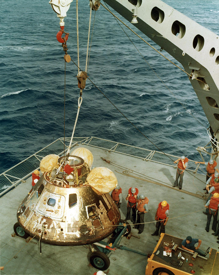 Apollo 11 Recovery, Command Module, 1969 #1 Photograph by Science Source