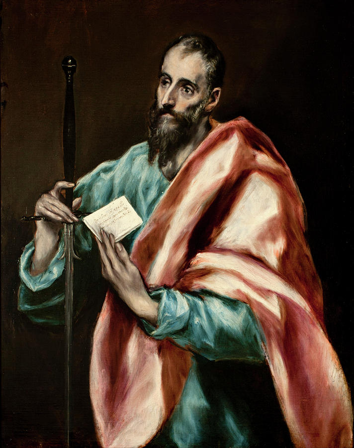 El Greco Painting - Apostle Saint Paul #1 by El Greco