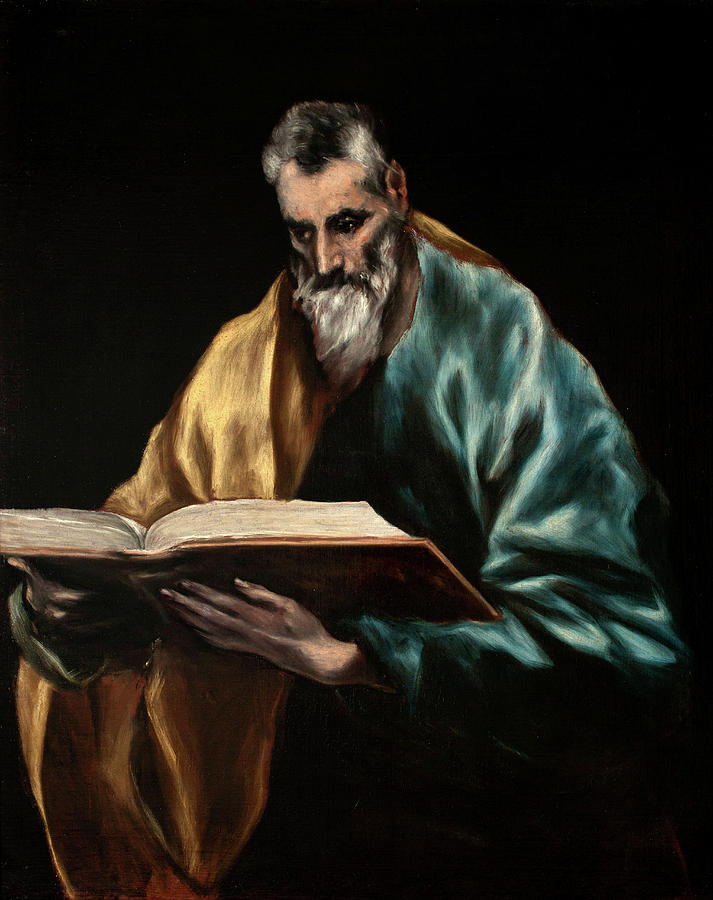 El Greco Painting - Apostle Saint Simon #1 by El Greco