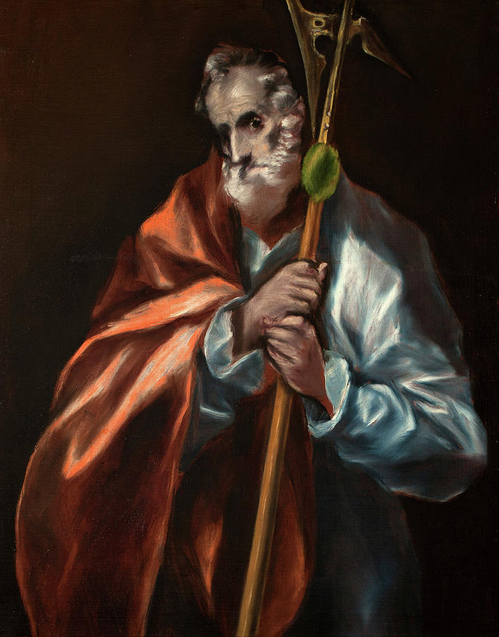 El Greco Painting - Apostle Saint Thaddeus - Jude #1 by El Greco