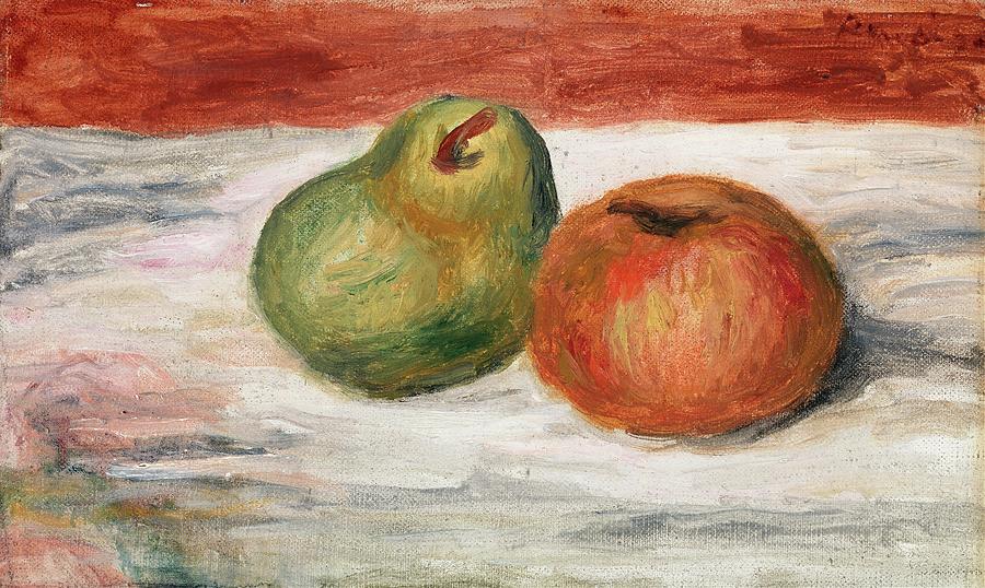 Still Life Painting - Apple And Pear by Pierre-auguste Renoir