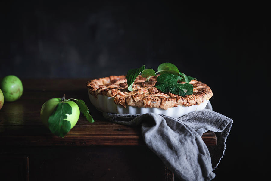 Apple Calvados Pie #1 Photograph by Justina Ramanauskiene