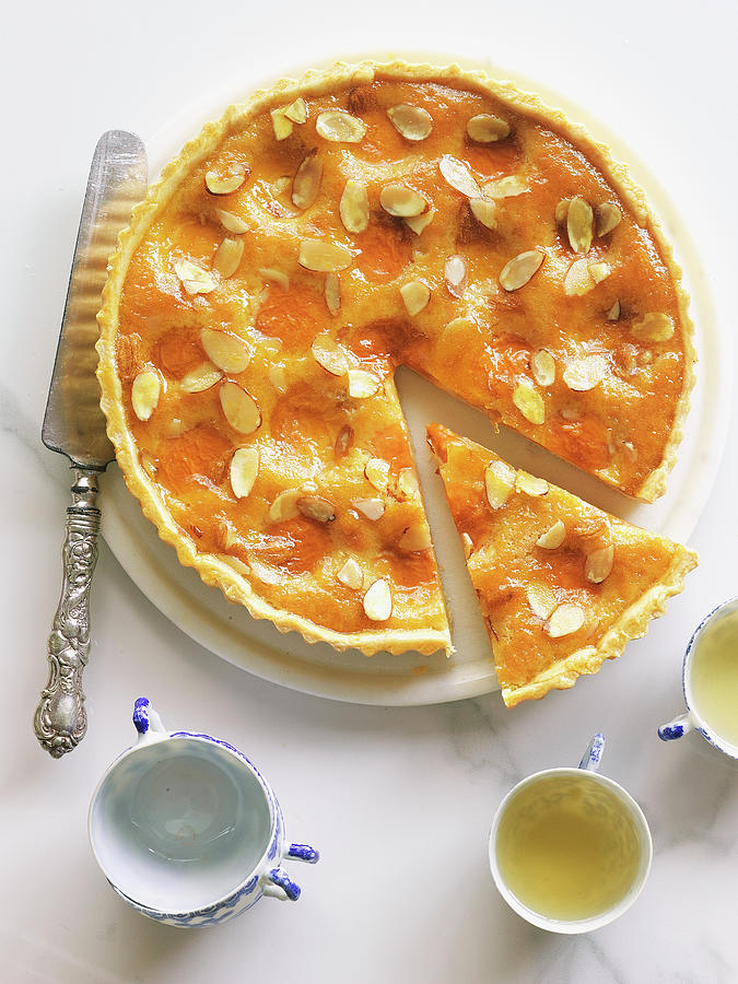 Apricot Tart With Frangipane Filling #1 Photograph by Valerie Janssen