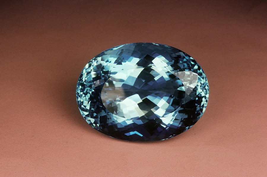 Aquamarine Gemstone #1 Photograph by Joel E. Arem