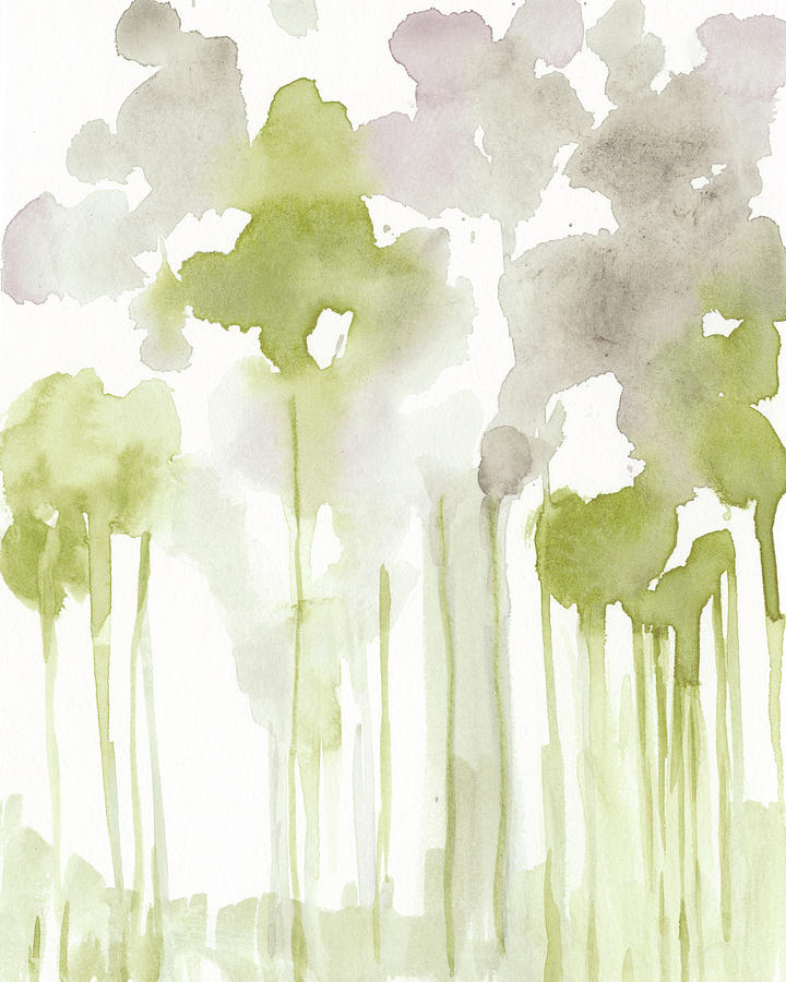 Aquarelle Forest II #1 Painting by Jennifer Goldberger