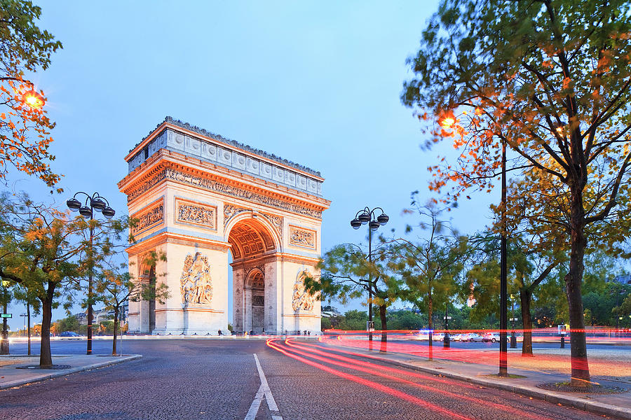 Arc De Triomphe In Paris #1 Digital Art by Luigi Vaccarella