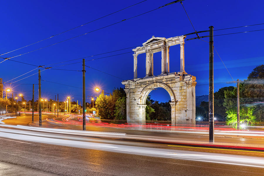 Arch Of Hadrian, Athens, Greece #1 Digital Art by Claudia Uripos
