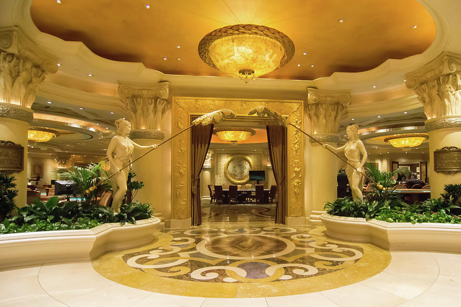 Architectural Details In Luxurious Hotels In Las Vegas Nevada #1 Photograph by Alex Grichenko