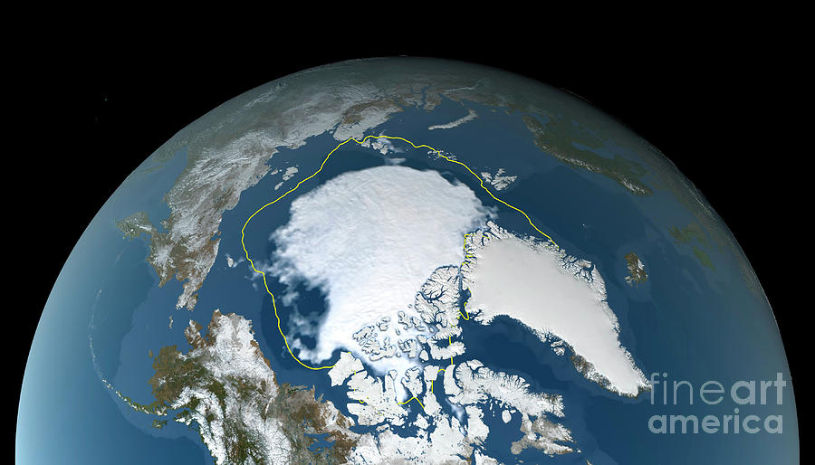 Arctic Ice Minimum Extent #1 Photograph by Science Photo Library Arctic Ice Minimum Extent #1 Photograph by Science Photo Library