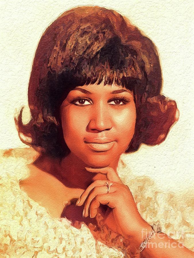 Hollywood Painting - Aretha Franklin, Music Legend #1 by Esoterica Art Agency