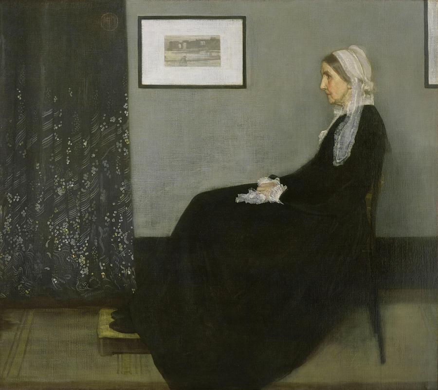 Arrangement in Grey and Black/ Whistlers Mother, 1871. Oil on canvas. 144,3 x 162,4 cm. #1 Painting by Album