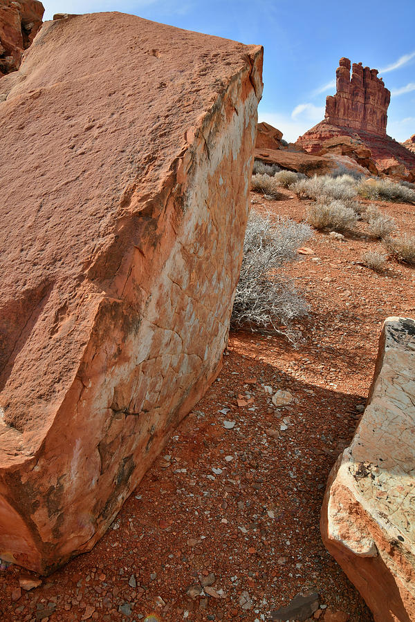 Artful Boulder in Valley of the Gods #1 Photograph by Ray Mathis