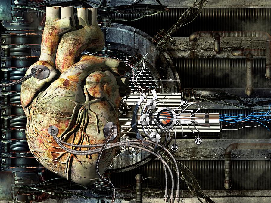 Artificial Heart, Conceptual Artwork Digital Art by Laguna Design