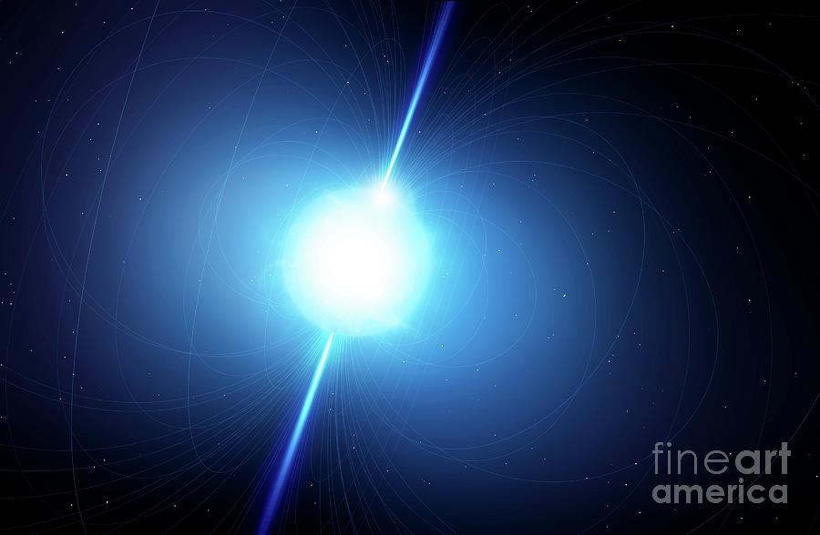 Artwork Of A Pulsar Photograph by Mark Garlick/science Photo Library ...