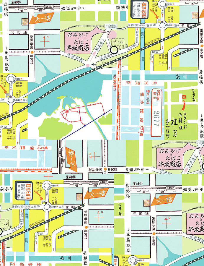 Asian Subway Map #1 Drawing by CSA Images - Fine Art America