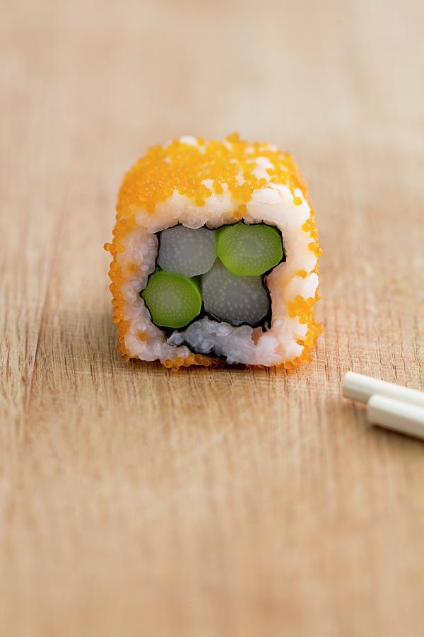 Asparagus Sushi #1 Photograph by Michael Wissing
