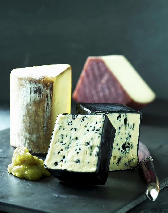 Assortment Of Cheeses #1 Photograph by Mikkel Adsbl