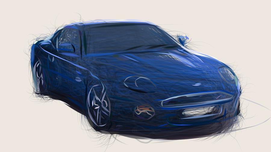 Aston Martin Db7 Gt Draw Digital Art