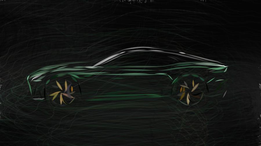 Aston Martin DBS 59 Drawing #2 Digital Art by CarsToon Concept