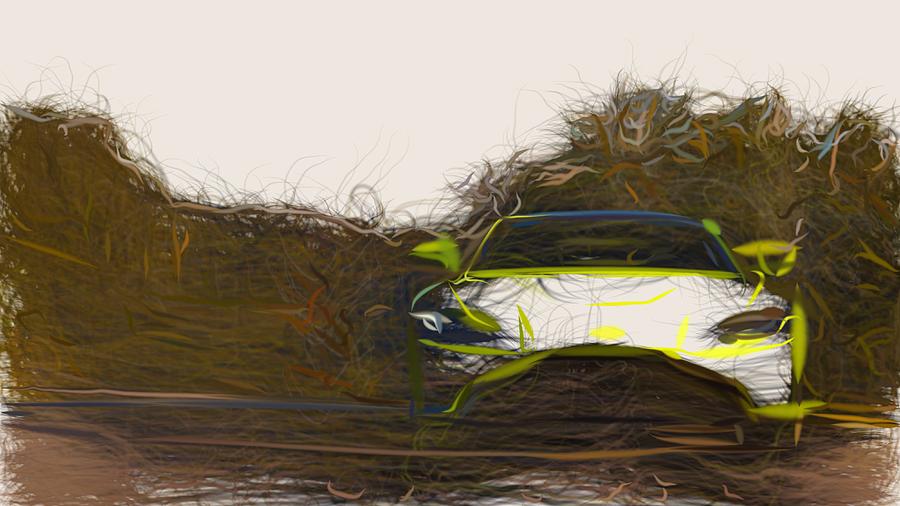 Aston Martin Vantage Drawing #2 Digital Art by CarsToon Concept
