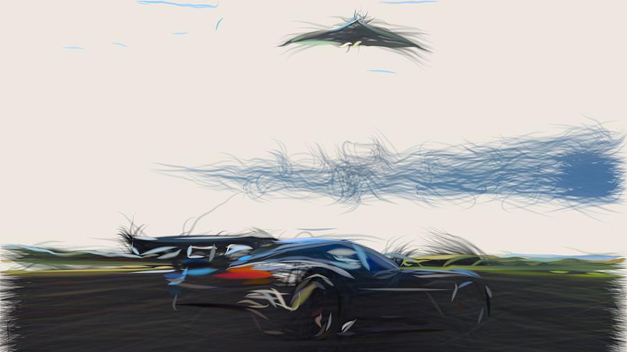 Aston Martin Vulcan Draw Digital Art