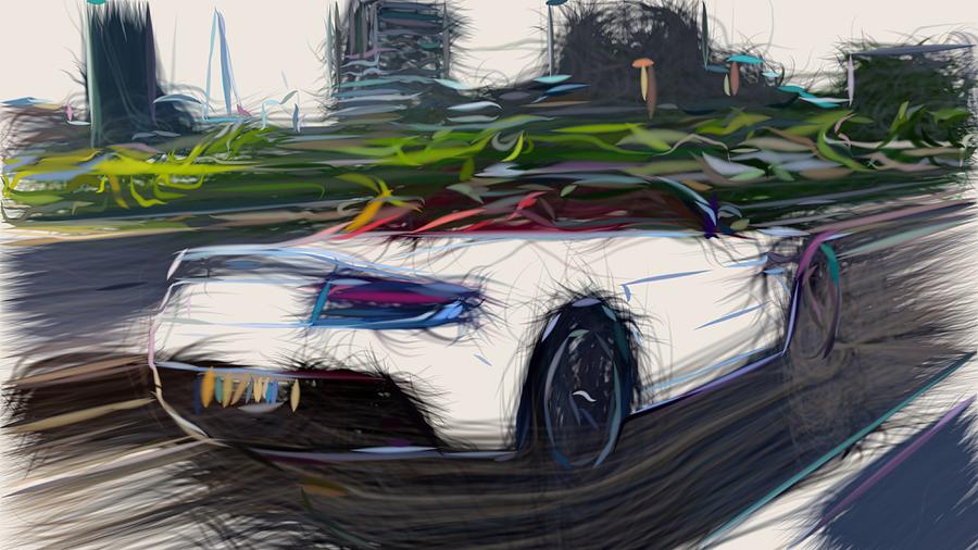 Aston Martin2 Vantage Roadster Draw Digital Art