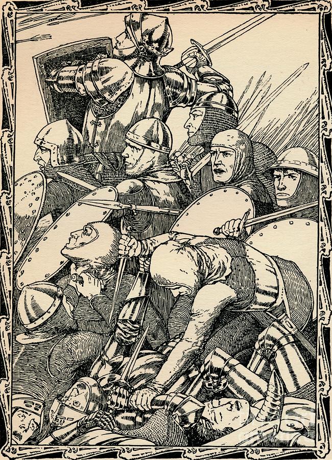 At The Battle Of Agincourt, 1902 #1 Drawing by Print Collector