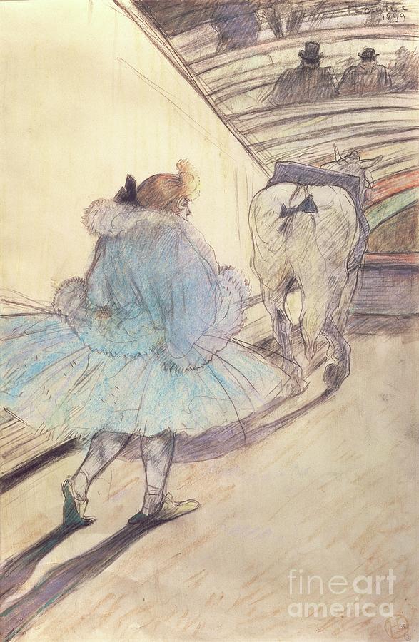 Horse Photograph - At The Circus, Entering The Ring by Henri De Toulouse-lautrec