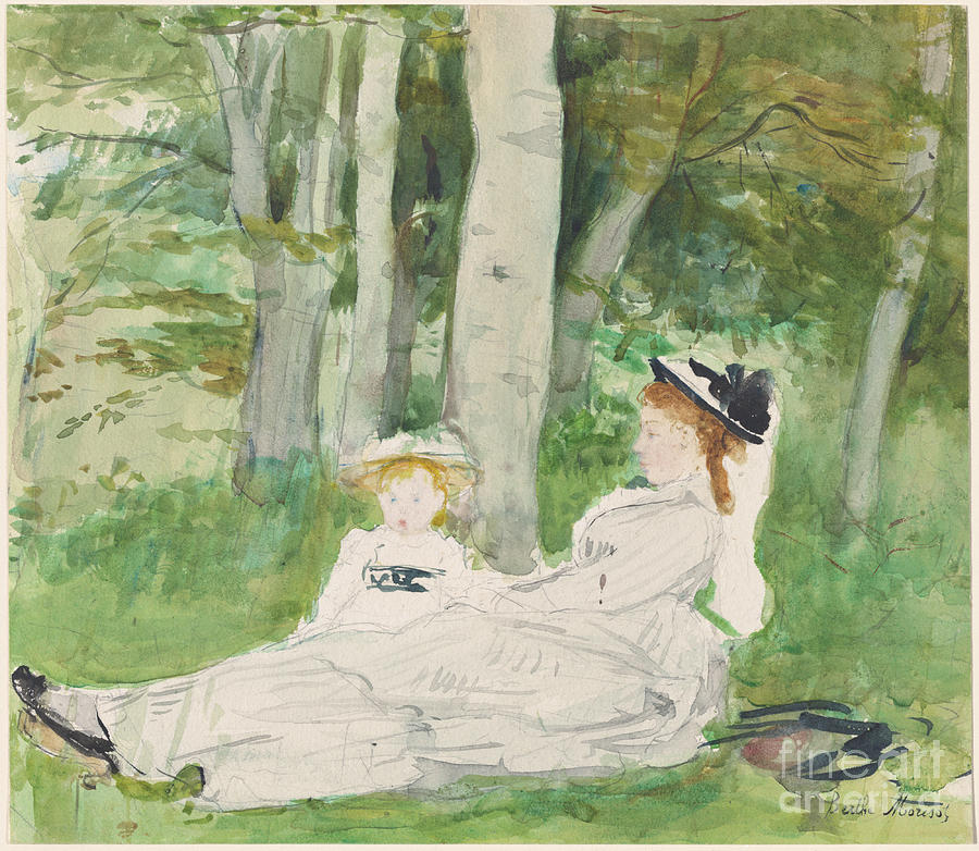 At The Edge Of The Forest Painting by Berthe Morisot