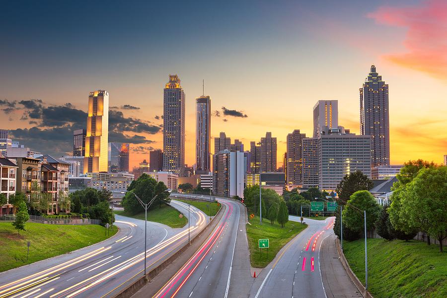 Atlanta Photograph - Atlanta, Georgia, Usa Downtown City #1 by Sean Pavone