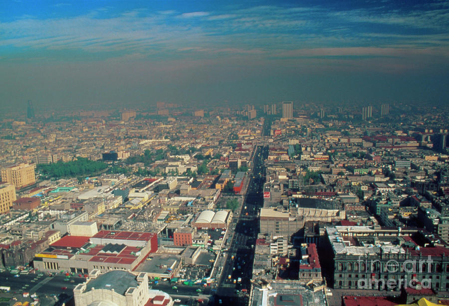 Atmospheric Pollution (smog) Seen Over Mexico City #1 Photograph by Conor Caffrey/science Photo Library