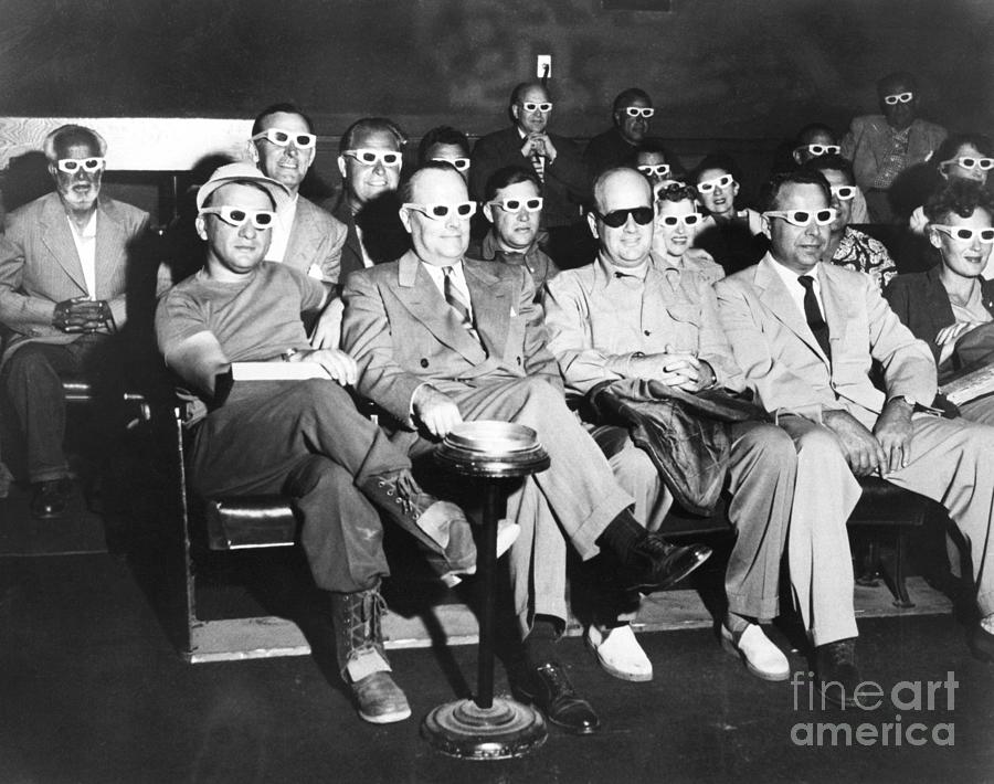 Audience Wearing 3-d Glasses #1 Photograph by Bettmann