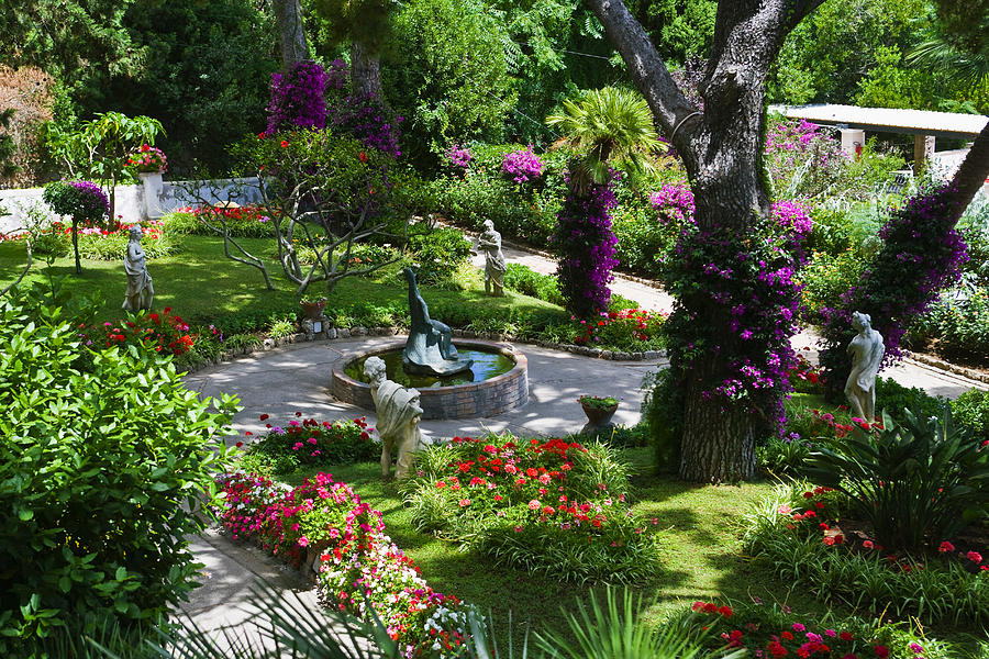 Augusto Gardens, Capri, Italy #1 Digital Art by Massimo Borchi