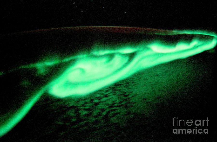 Planet Photograph - Aurora Australis From Space #1 by Nasa/science Photo Library