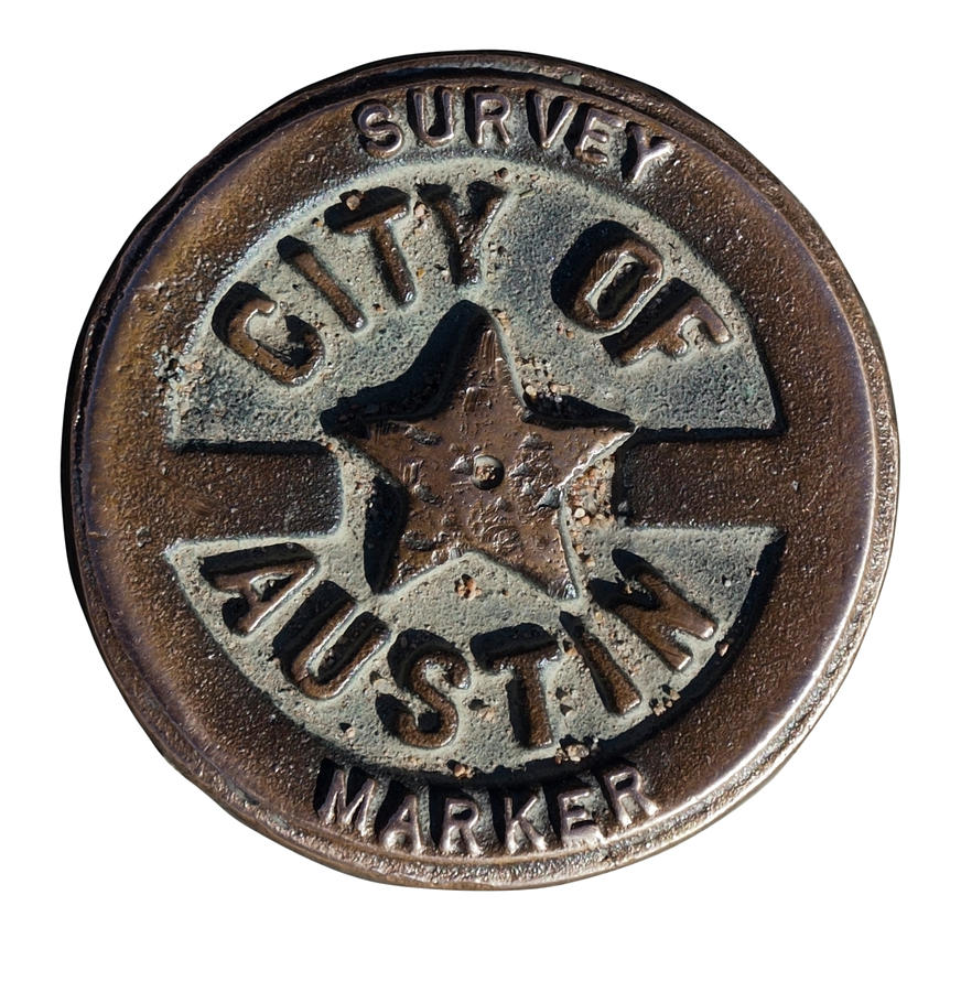 Austin Photograph - Austin Survey Marker #1 by Noel Baebler
