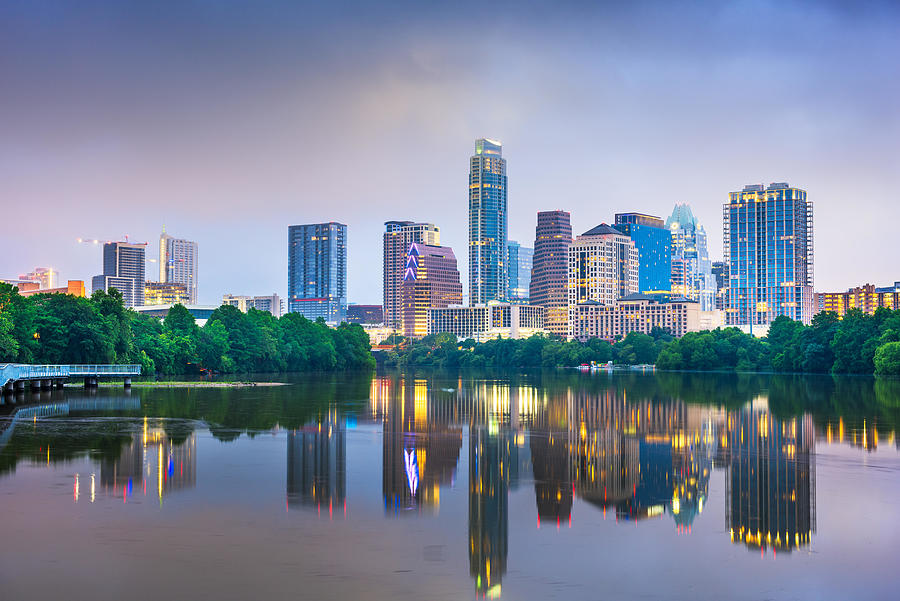 Austin Photograph - Austin, Texas, Usa Downtown Skyline #1 by Sean Pavone