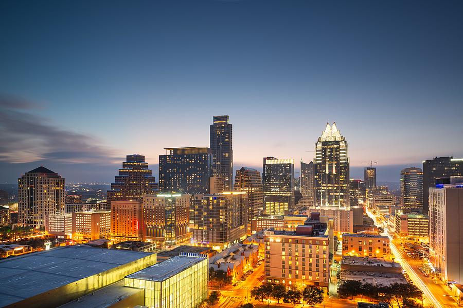 Austin Photograph - Austin, Texas, Usa Rooftop Skyline #1 by Sean Pavone