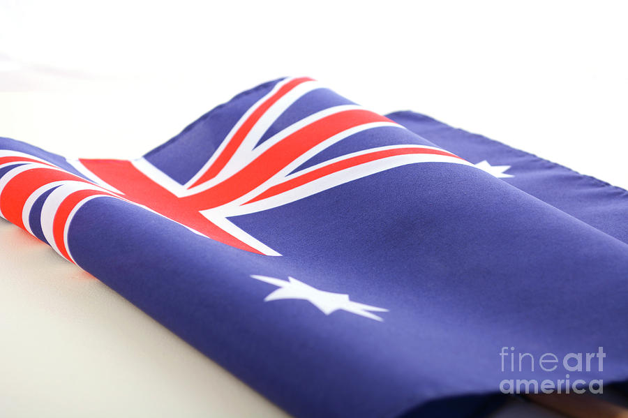 Australian Folded Flag #1 Photograph by Milleflore Images