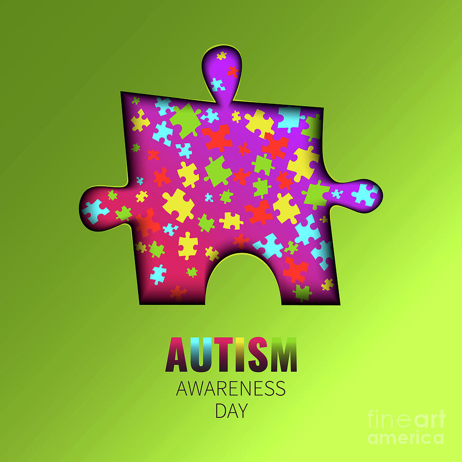 Sign Photograph - Autism Awareness #1 by Art4stock/science Photo Library