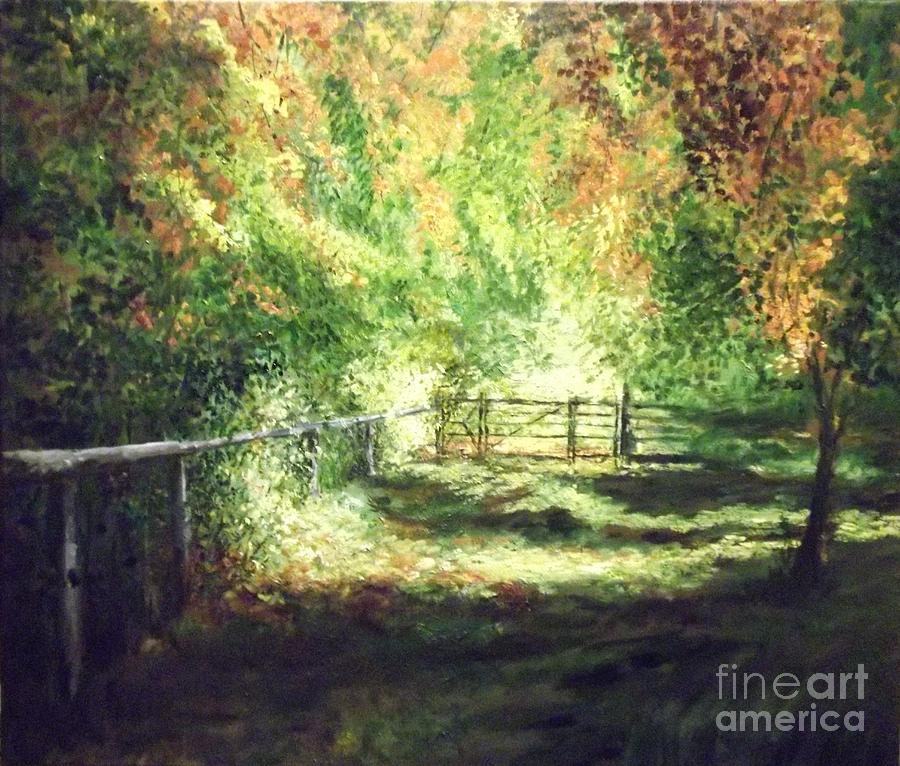 Autumn Lane IV #1 Painting by Lizzy Forrester