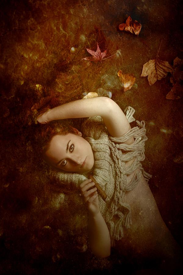 Portrait Photograph - Autumn #1 by Olga Mest