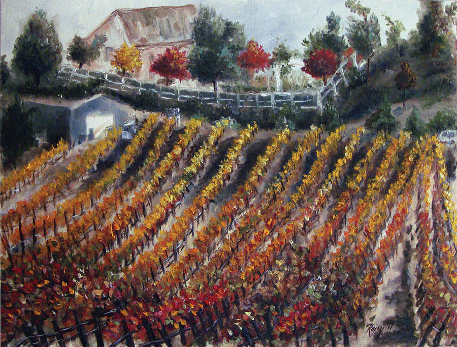 Autumn Vines #2 Painting by Roxy Rich