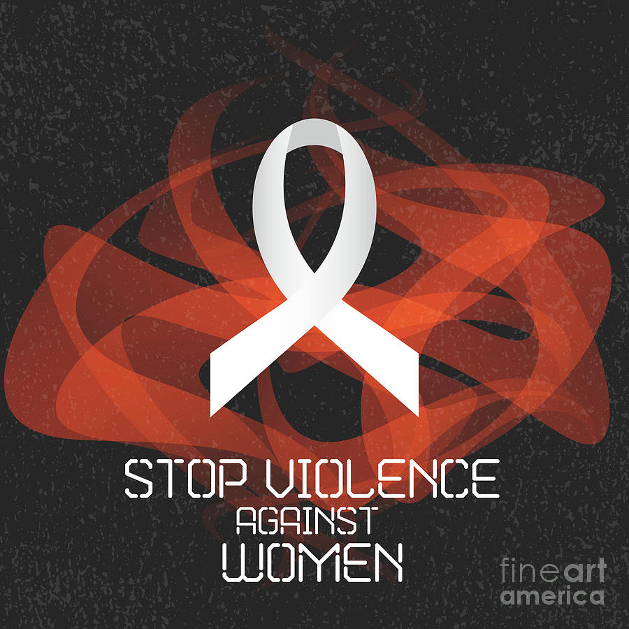 Sign Photograph - Awareness Ribbon On Violence Against Women #1 by Art4stock/science Photo Library