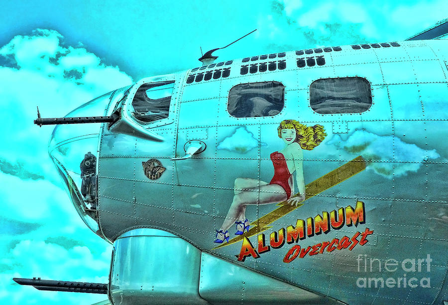 B-17 Aluminum Overcast Pin-Up #1 Photograph by Allen Beatty