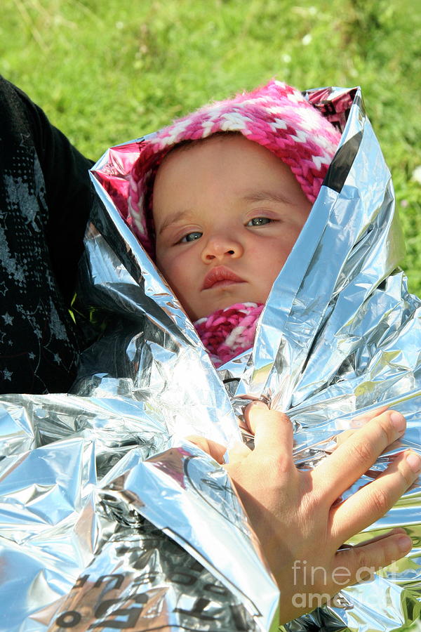 Baby In Thermal Blanket #1 Photograph by Science Photo Library Baby In Thermal Blanket #1 Photograph by Science Photo Library
