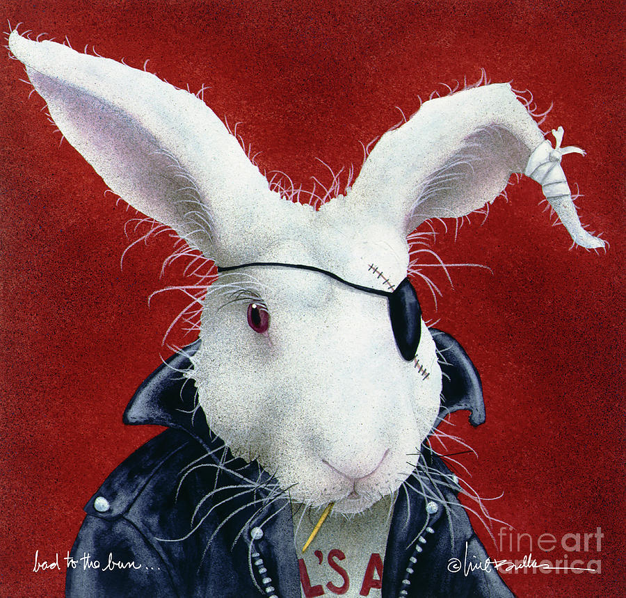 Animal Painting - Bad To The Bun... #1 by Will Bullas