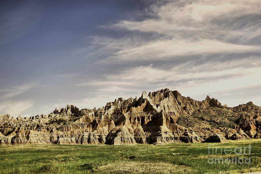 Badlands landscape #1 Photograph by Jeff Swan