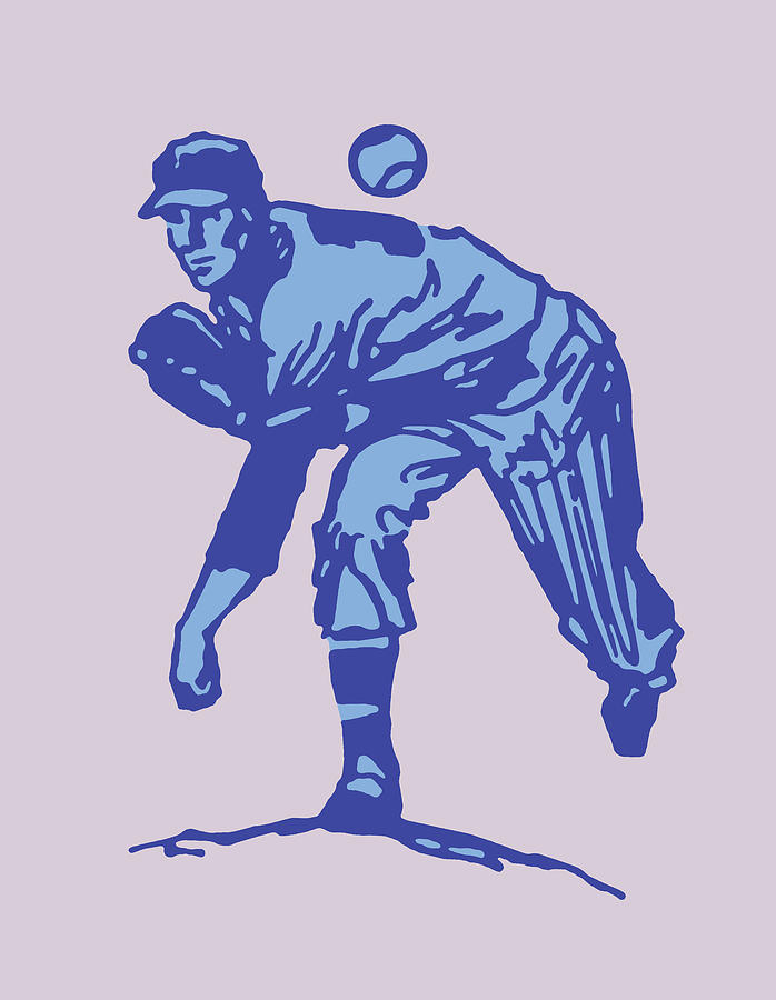 Baeball Player Drawing by CSA Images - Fine Art America