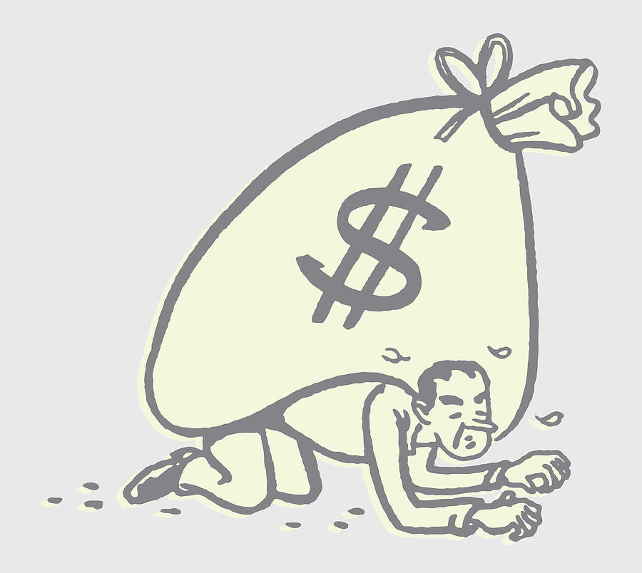 Money Bag Drawing by CSA Images - Pixels